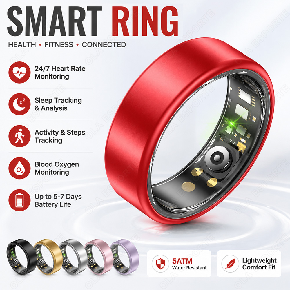 Blood Pressure Monitor - Anel Inteligente Monitor de Frequência Cardíaca,